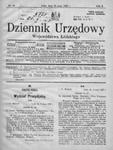 Dziennik Urzędowy Województwa Łódzkiego 18 maj 1925 nr 20