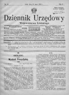 Dziennik Urzędowy Województwa Łódzkiego 25 maj 1925 nr 21