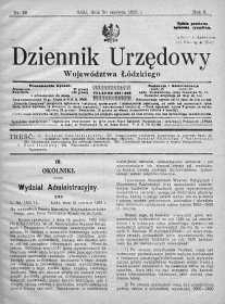 Dziennik Urzędowy Województwa Łódzkiego 30 czerwiec 1925 nr 26