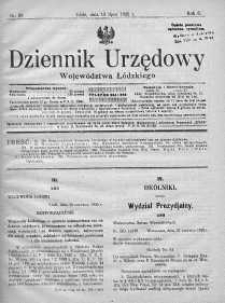 Dziennik Urzędowy Województwa Łódzkiego 13 lipiec 1925 nr 28