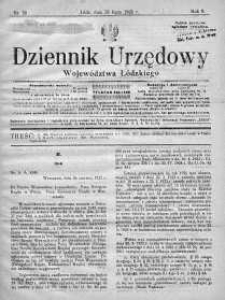 Dziennik Urzędowy Województwa Łódzkiego 25 lipiec 1925 nr 30