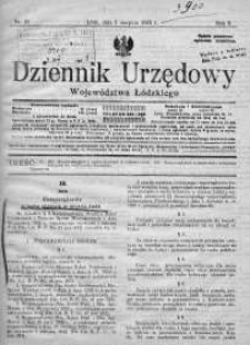 Dziennik Urzędowy Województwa Łódzkiego 1 sierpień 1925 nr 31