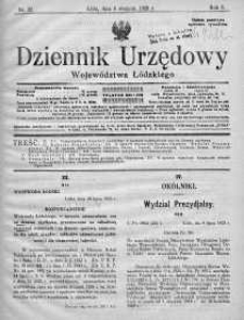 Dziennik Urzędowy Województwa Łódzkiego 8 sierpień 1925 nr 32