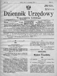 Dziennik Urzędowy Województwa Łódzkiego 7 wrzesień 1925 nr 36
