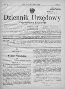 Dziennik Urzędowy Województwa Łódzkiego 14 wrzesień 1925 nr 37