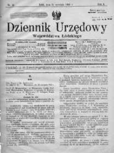 Dziennik Urzędowy Województwa Łódzkiego 21 wrzesień 1925 nr 38
