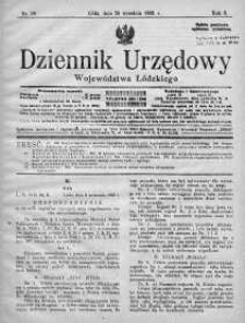 Dziennik Urzędowy Województwa Łódzkiego 28 wrzesień 1925 nr 39