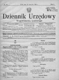 Dziennik Urzędowy Województwa Łódzkiego 16 listopad 1925 nr 46