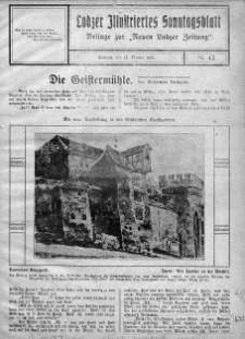 Lodzer Illustriertes Sonntagsblatt: Beilage zur ,,Neuen Lodzer Zeitung" 11 października 1925 nr 42