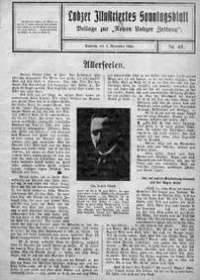 Lodzer Illustriertes Sonntagsblatt: Beilage zur ,,Neuen Lodzer Zeitung" 1 listopad 1925 nr 44