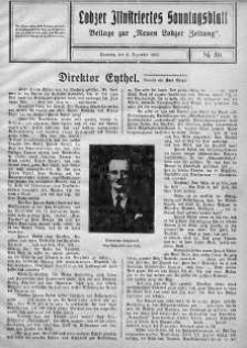 Lodzer Illustriertes Sonntagsblatt: Beilage zur ,,Neuen Lodzer Zeitung" 6 grudzień 1925 nr 50