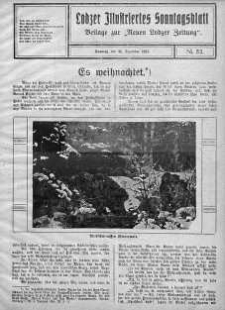 Lodzer Illustriertes Sonntagsblatt: Beilage zur ,,Neuen Lodzer Zeitung" 20 grudzień 1925 nr 52