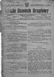 Łódzki Dziennik Urzędowy 16 grudzień R.1. 1919 nr 80