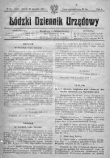 Łódzki Dziennik Urzędowy 23 grudzień R.1. 1919 nr 82
