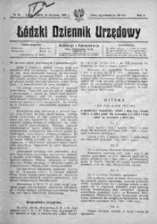Łódzki Dziennik Urzędowy 16 styczeń R. 2. 1920 nr 87