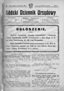 Łódzki Dziennik Urzędowy 23 styczeń R. 2. 1920 nr 89