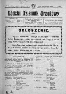 Łódzki Dziennik Urzędowy 30 styczeń R. 2. 1920 nr 91