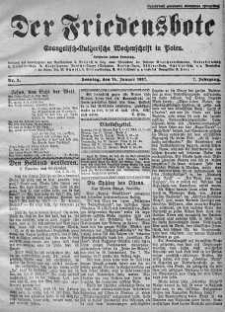 Der Friedensbote. Evangelisch-Lutherische Wochenschrift in Polen 16 styczeń 1927 nr 3