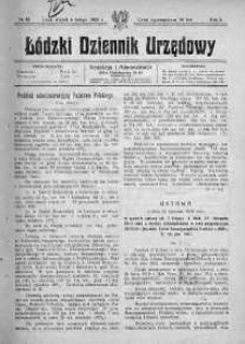Łódzki Dziennik Urzędowy 6 luty R. 2. 1920 nr 93
