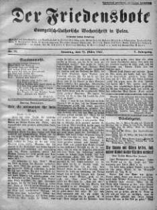 Der Friedensbote. Evangelisch-Lutherische Wochenschrift in Polen 13 marzec 1927 nr 11