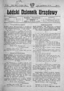 Łódzki Dziennik Urzędowy 18 luty R. 2. 1920 nr 96
