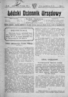 Łódzki Dziennik Urzędowy 25 luty R. 2. 1920 nr 98