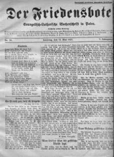 Der Friedensbote. Evangelisch-Lutherische Wochenschrift in Polen 15 maj 1927 nr 20
