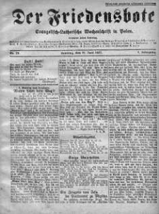 Der Friedensbote. Evangelisch-Lutherische Wochenschrift in Polen 19 czerwiec 1927 nr 25