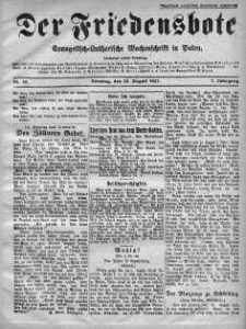Der Friedensbote. Evangelisch-Lutherische Wochenschrift in Polen 28 sierpień 1927 nr 35
