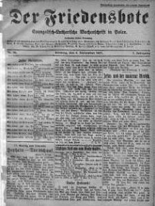 Der Friedensbote. Evangelisch-Lutherische Wochenschrift in Polen 4 wrzesień 1927 nr 36
