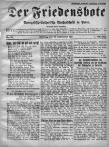 Der Friedensbote. Evangelisch-Lutherische Wochenschrift in Polen 18 wrzesień 1927 nr 38