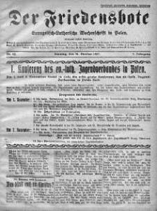 Der Friedensbote. Evangelisch-Lutherische Wochenschrift in Polen 16 październik 1927 nr 42