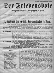 Der Friedensbote. Evangelisch-Lutherische Wochenschrift in Polen 23 październik 1927 nr 43
