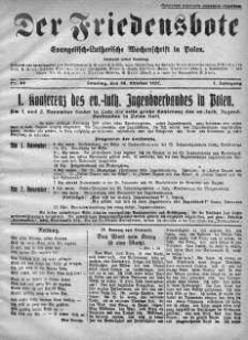 Der Friedensbote. Evangelisch-Lutherische Wochenschrift in Polen 30 październik 1927 nr 44