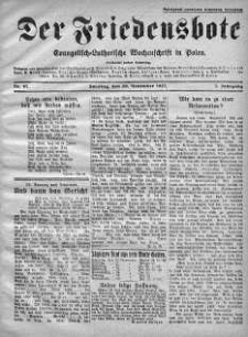 Der Friedensbote. Evangelisch-Lutherische Wochenschrift in Polen 20 listopad 1927 nr 47