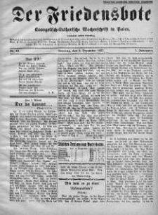 Der Friedensbote. Evangelisch-Lutherische Wochenschrift in Polen 4 grudzień 1927 nr 49
