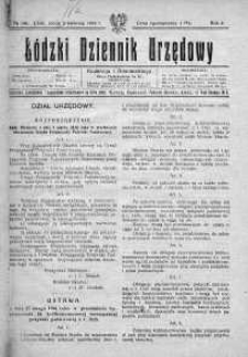 Łódzki Dziennik Urzędowy 3 kwiecień R. 2. 1920 nr 109
