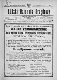 Łódzki Dziennik Urzędowy 21 kwiecień R. 2. 1920 nr 113