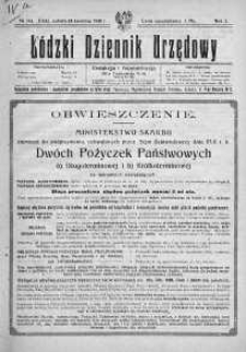 Łódzki Dziennik Urzędowy 24 kwiecień R. 2. 1920 nr 114