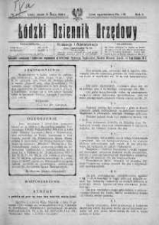 Łódzki Dziennik Urzędowy 12 maj R. 2. 1920 nr 117