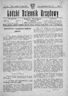 Łódzki Dziennik Urzędowy 22 maj R. 2. 1920 nr 119