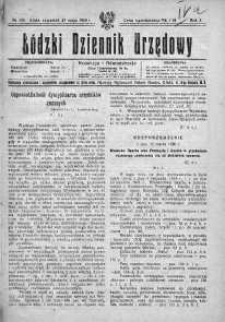 Łódzki Dziennik Urzędowy 27 maj R. 2. 1920 nr 120