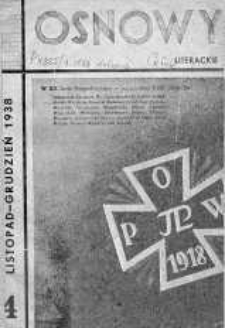 Osnowy Literackie R. 1. 1938 listopad/grudzień nr 4
