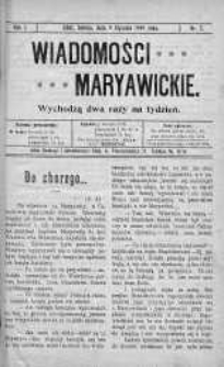Wiadomości Maryawickie 9 styczeń 1909 nr 2