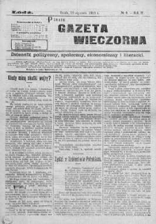 Gazeta Wieczorna. Dziennik Polityczny, Społeczny, Ekonomiczny, Literacki 13 styczeń 1915 nr 9