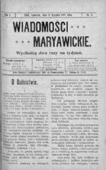 Wiadomości Maryawickie 14 styczeń 1909 nr 3