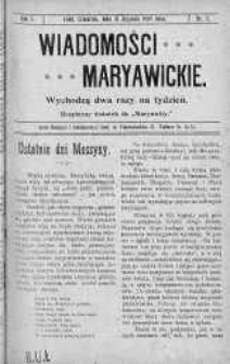 Wiadomości Maryawickie 21 styczeń 1909 nr 5