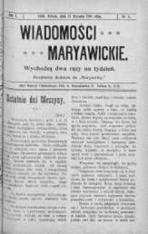 Wiadomości Maryawickie 23 styczeń 1909 nr 6