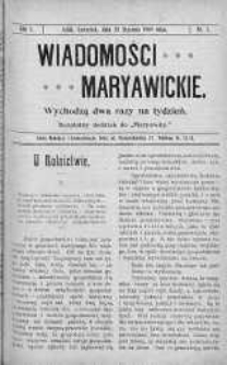 Wiadomości Maryawickie 28 styczeń 1909 nr 7