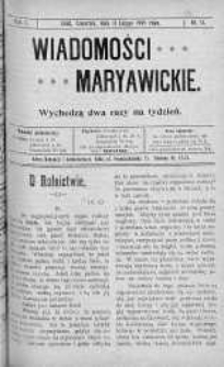 Wiadomości Maryawickie 11 luty 1909 nr 11